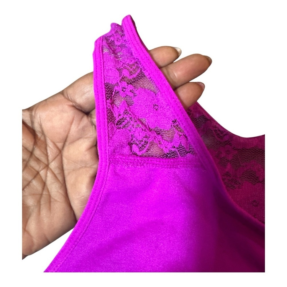 Spree Seamless Lace Racerback Bra L/XL – Purple Comfort Bralette - Picture 5 of 9